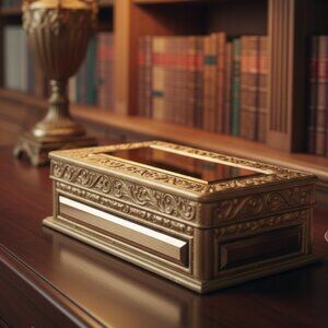 Golden Hinged Mirror Box Castle Castlecore Amber